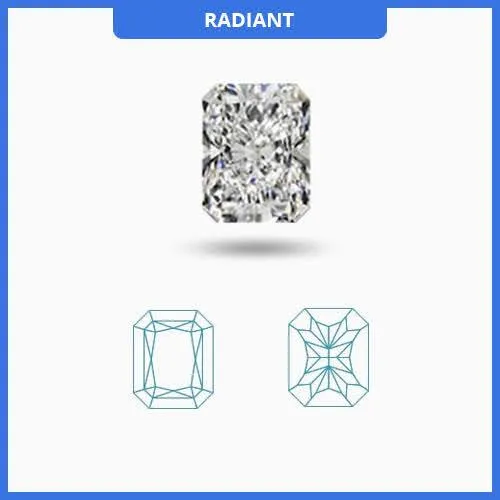 0.75CT J-K/VS2-SI1 Radiant Cut Diamond MDL#D9260-2