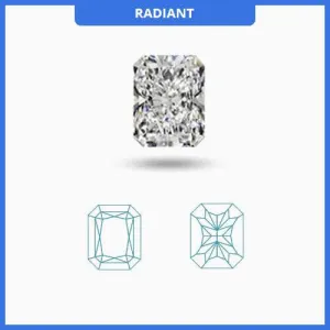 0.75CT J-K/VS2-SI1 Radiant Cut Diamond MDL#D9260-2