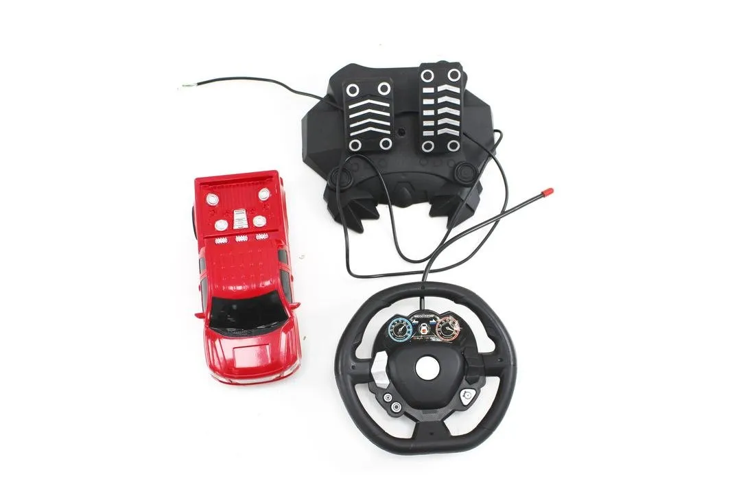 1:24 Scale High-Performance RC Sports Car with Steering Wheel & Foot Pedal Controls