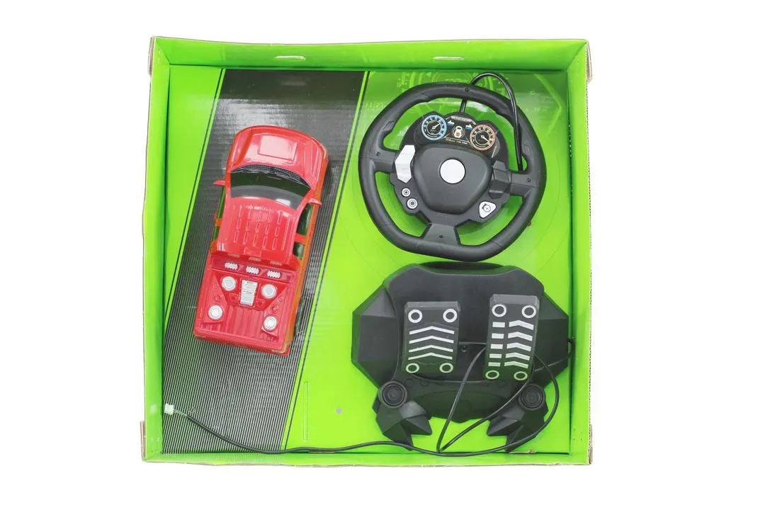 1:24 Scale High-Performance RC Sports Car with Steering Wheel & Foot Pedal Controls