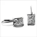 2 Ct Radiant Lever Back Cubic Zirconia CZ Earrings