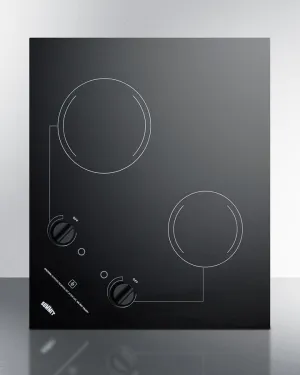 21" Wide 230v 2-burner Radiant Cooktop - (CR2B223G)