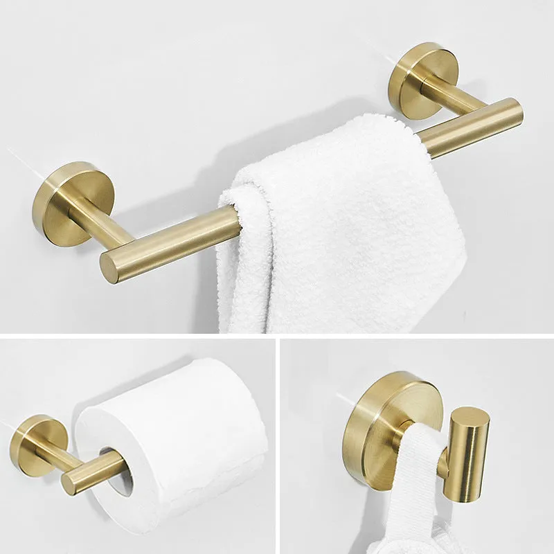 304 Stainless Steel Towel Rack Bathroom Storage Rack Tissue Rack Brushed Hook Towel Bar