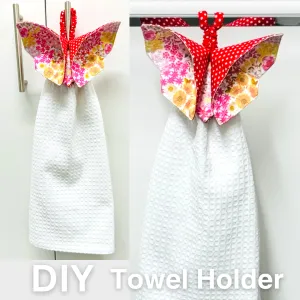 3D Fabric Butterfly Towel Holder Sewing Pattern : Digital Download- No Written Instrucions