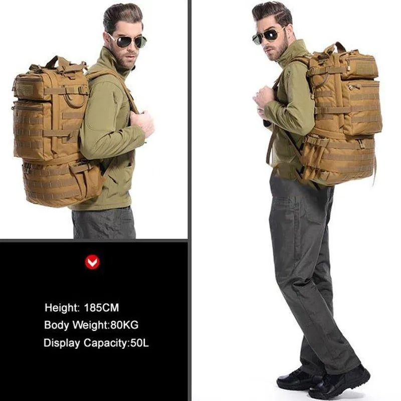 50L Survival Backpack Molle Rucksack