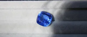 6.15ct Cushion Royal Blue Sapphire