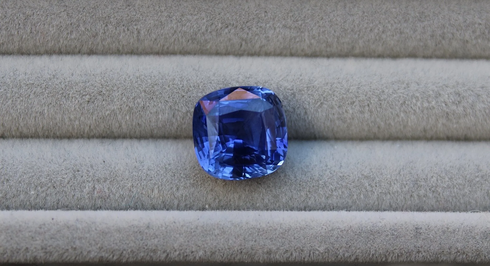 6.15ct Cushion Royal Blue Sapphire