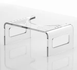 7-Inch Clear Acrylic Toilet Stool