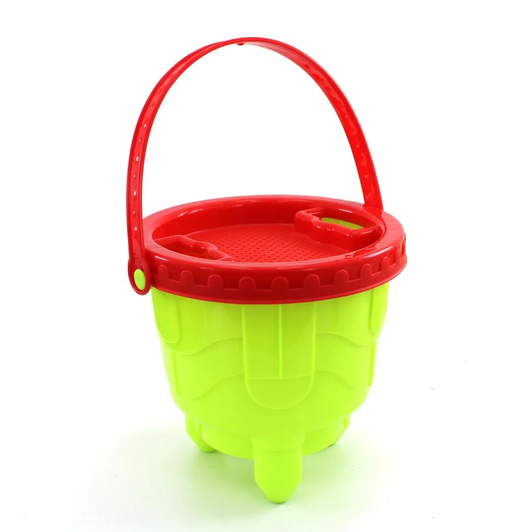 7 Pcs Beach Toys Bucket Set Sand Play Set with Spade, Shovel, Rake And Water Toy - 909032