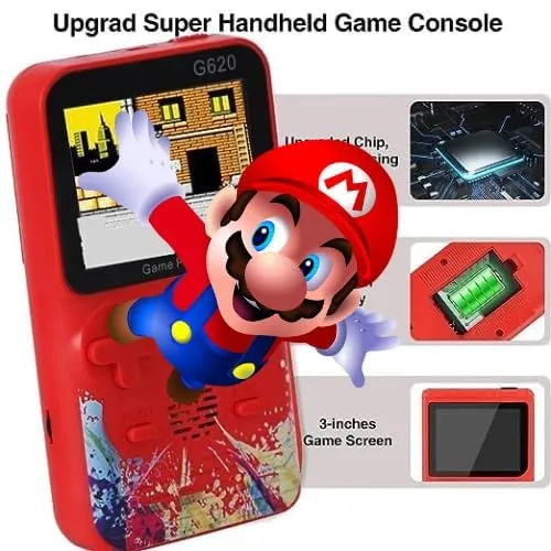 Amisha Gift Gallery Video Game for Kids Console 500 In1 Classic Games and 3 Inch Screen for TV Bliss Comes with Classic Games Like Contra 1 Contra Force Super Mario Bros Street Fighter