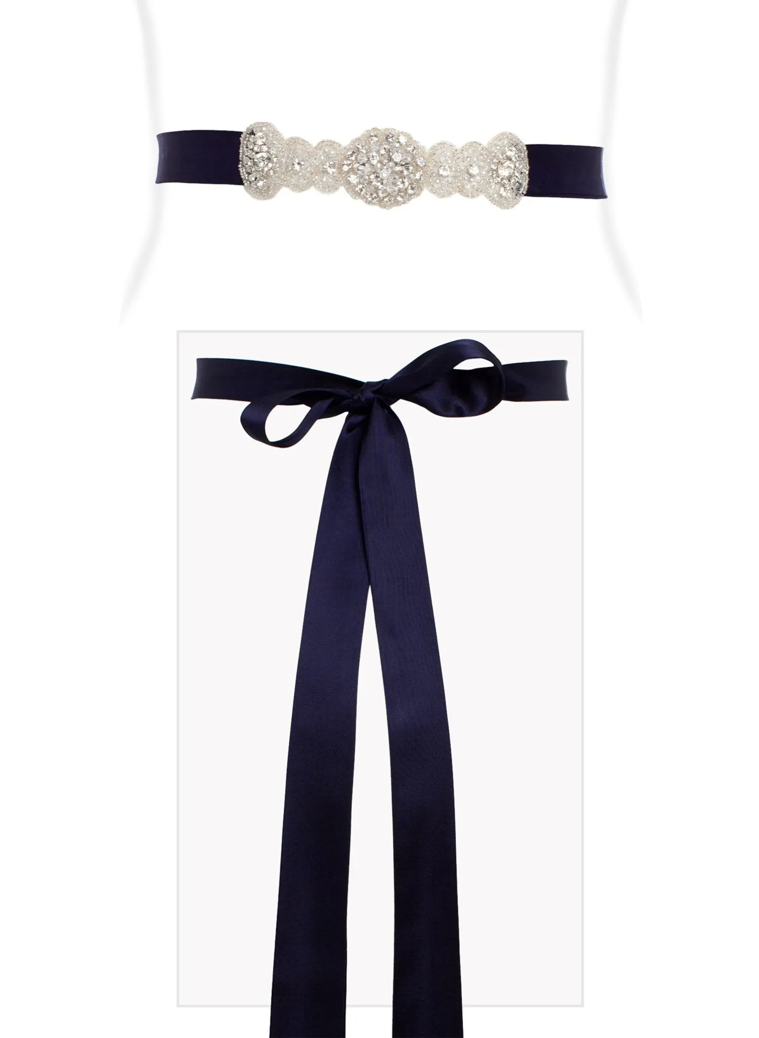 Aurelia Vintage Sash - Regal Blue