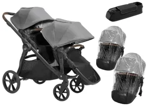 Baby Jogger City Select 2 Double Stroller, Sibling Essentials Package - Harbor Grey