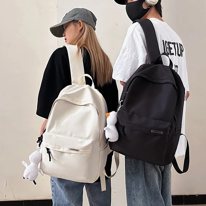 Backpack Men's Simplicity Travel Nylon Backpack Computer Bag Female Leisure Junior High School High School and College Student Schoolbag Wholesale