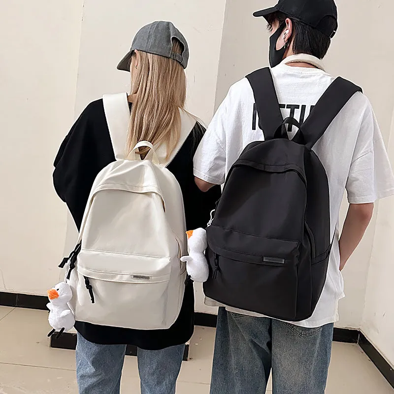 Backpack Men's Simplicity Travel Nylon Backpack Computer Bag Female Leisure Junior High School High School and College Student Schoolbag Wholesale