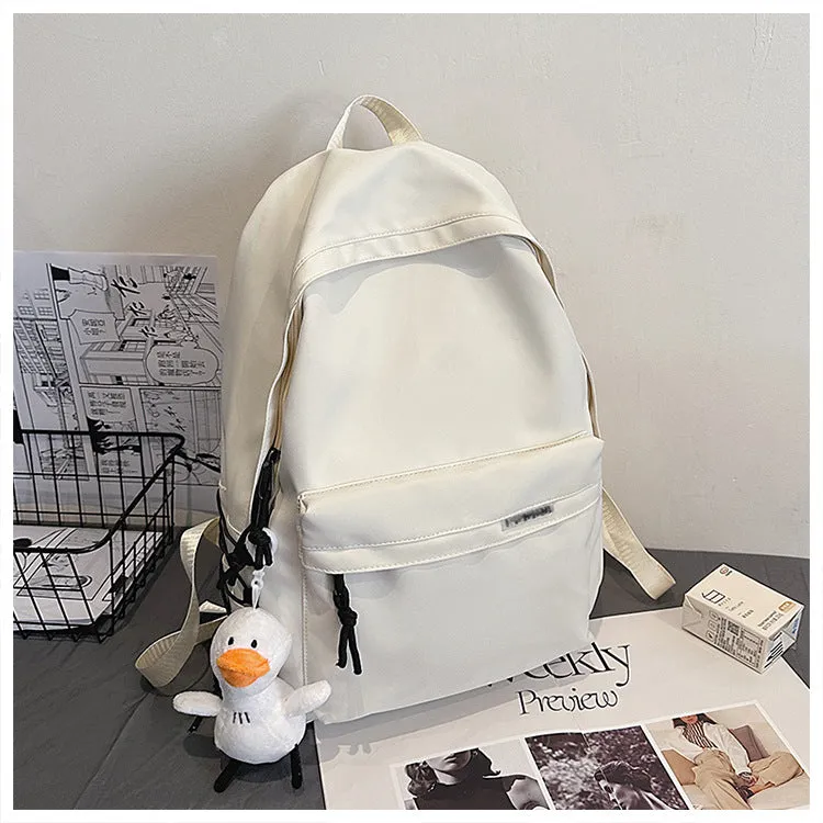 Backpack Men's Simplicity Travel Nylon Backpack Computer Bag Female Leisure Junior High School High School and College Student Schoolbag Wholesale