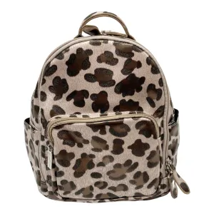 Bari Lynn Light Pink Leopard Mini Backpack