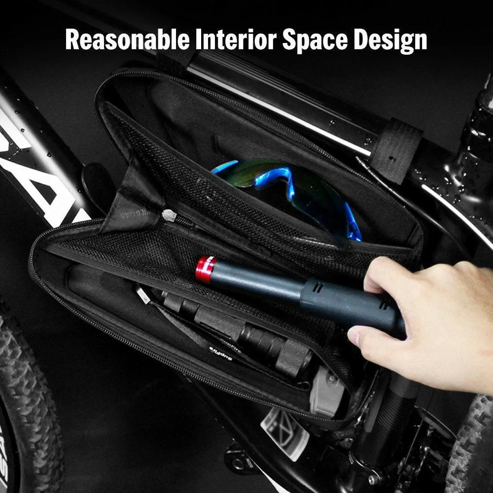 Bicycle Triangle Frame Bag Water Resistant Bicycle Pouch Top Tube Pack Lightweight Bike Storage Bag