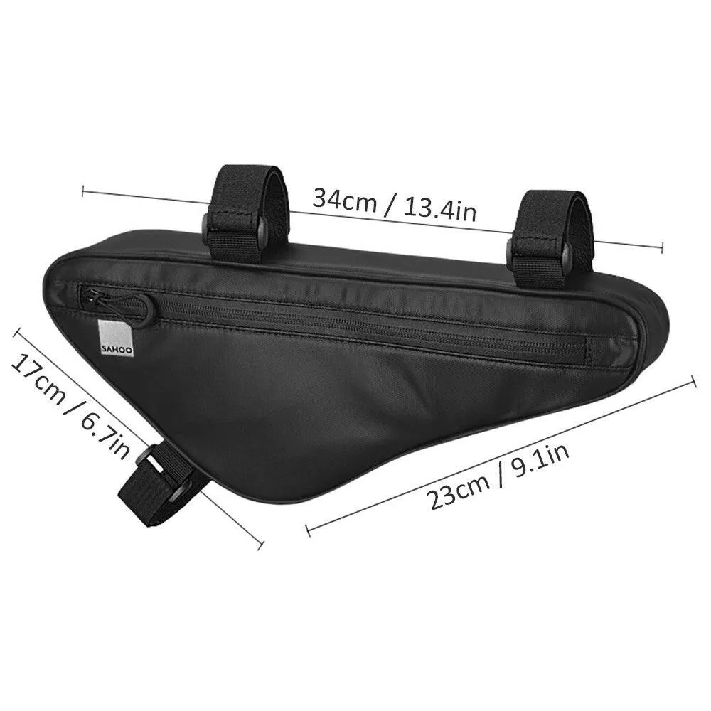 Bike Frame Bag Waterproof Bicycle Bag Bike Triangle Bag Bicycle Under Tube Bag Front Frame Bag Large Capacity MTB Road Bike Pouch Storage Bag Cycling Accessories