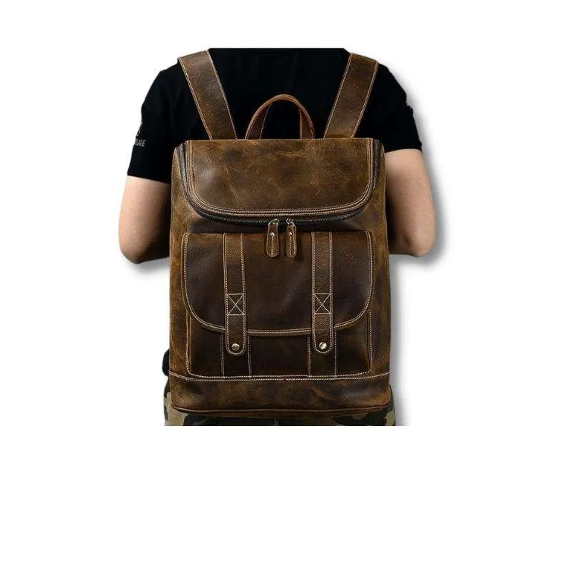 Boston Full Grain Leather Backpack