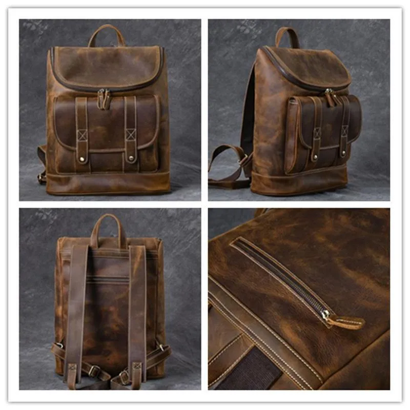 Boston Full Grain Leather Backpack