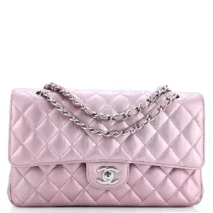 CHANEL Classic Double Flap Bag Quilted Iridescent Crumpled Calfskin Medium