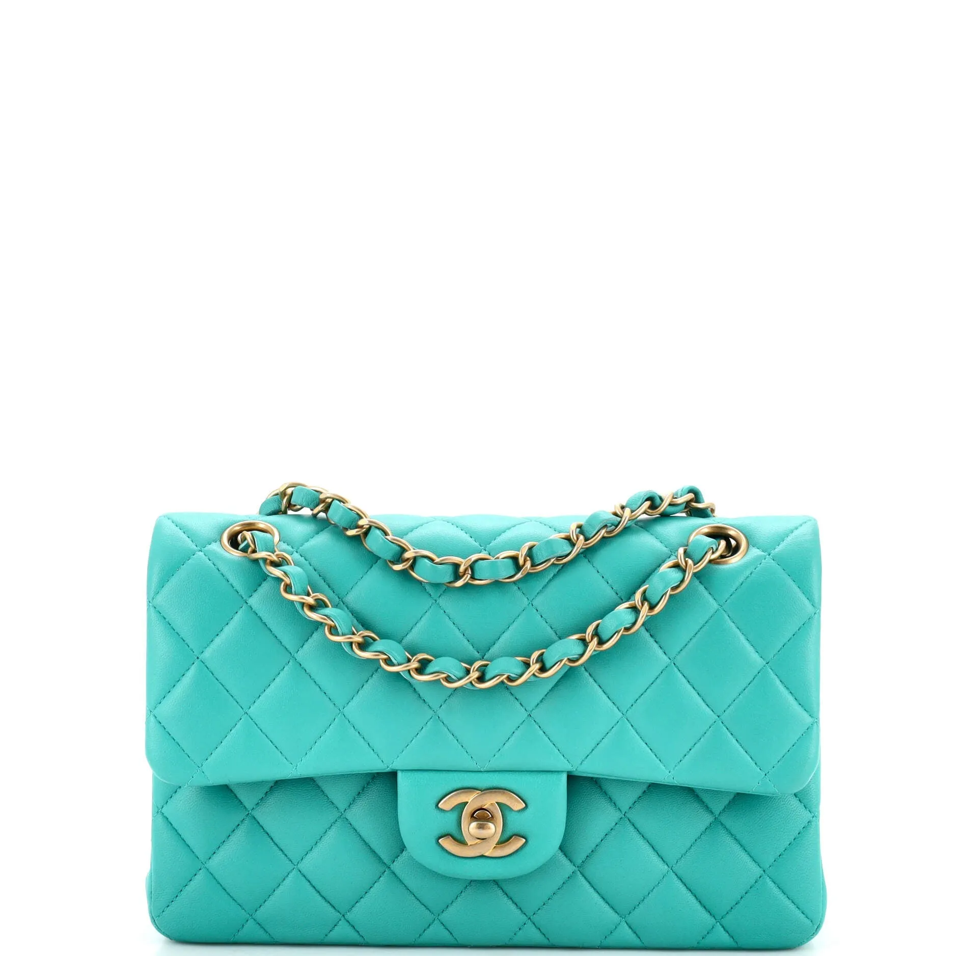 CHANEL Classic Double Flap Bag Quilted Lambskin Small