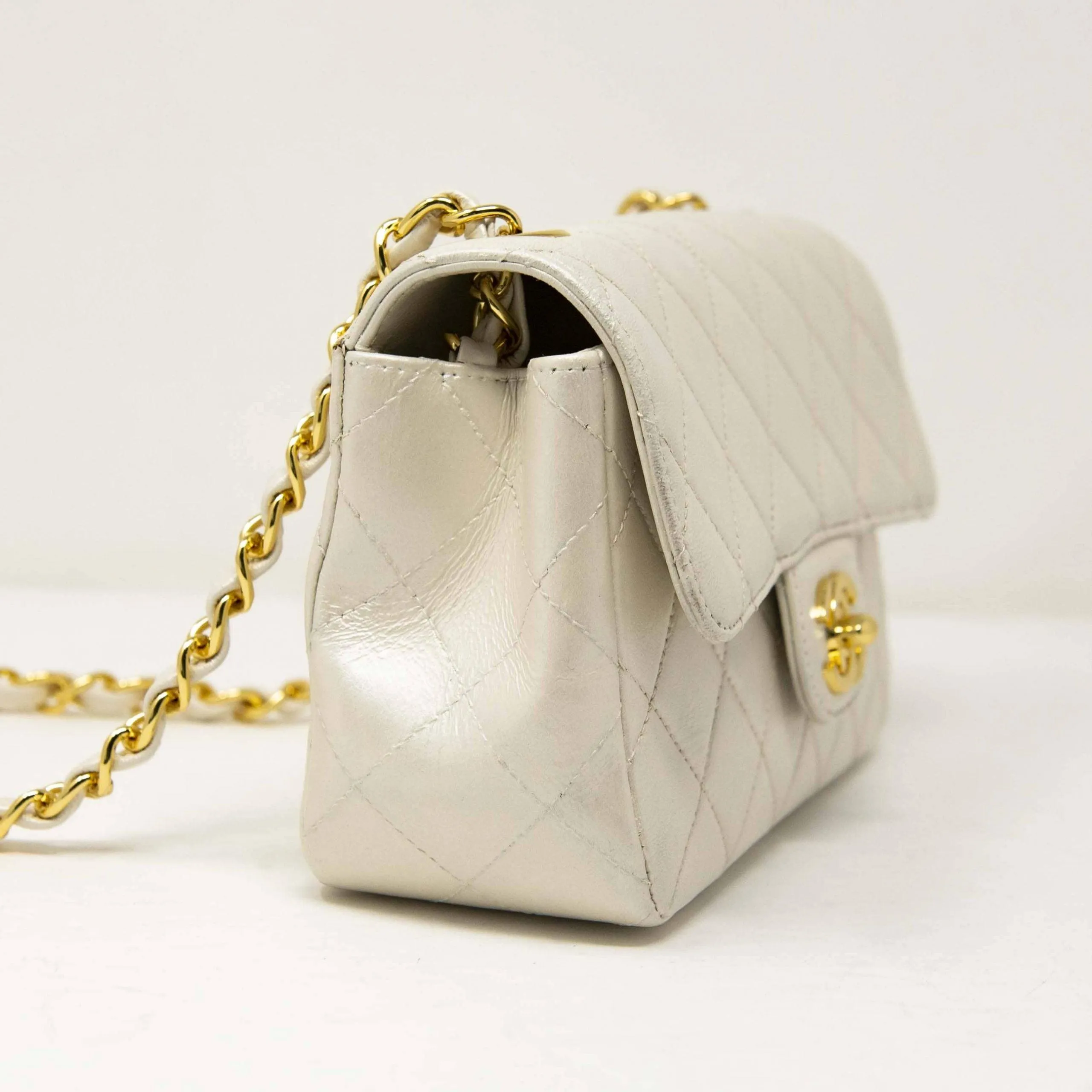 Chanel Pearl White Mini Flap