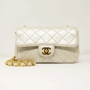 Chanel Pearl White Mini Flap