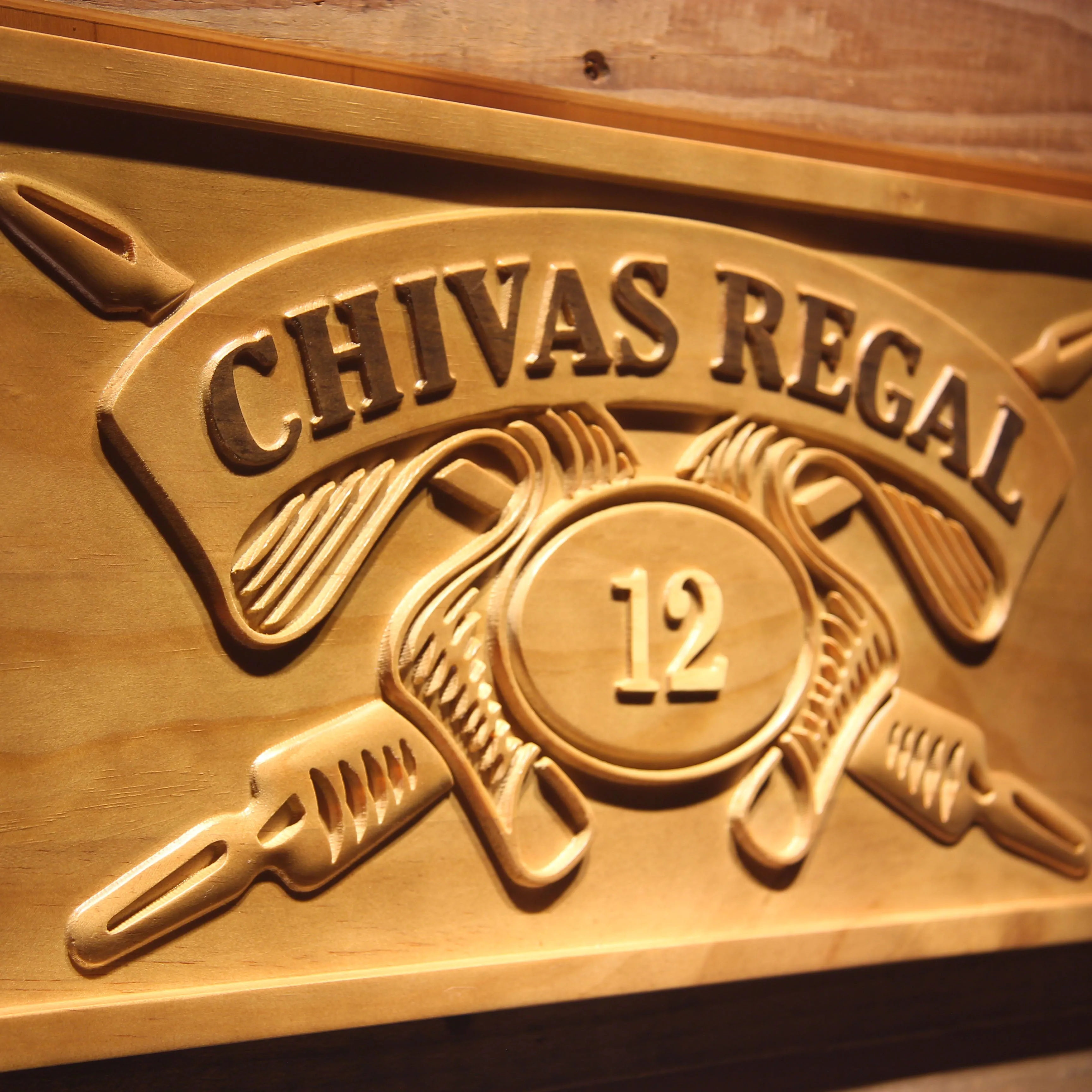 Chivas Regal 12 Whisky 3D Wooden Signs