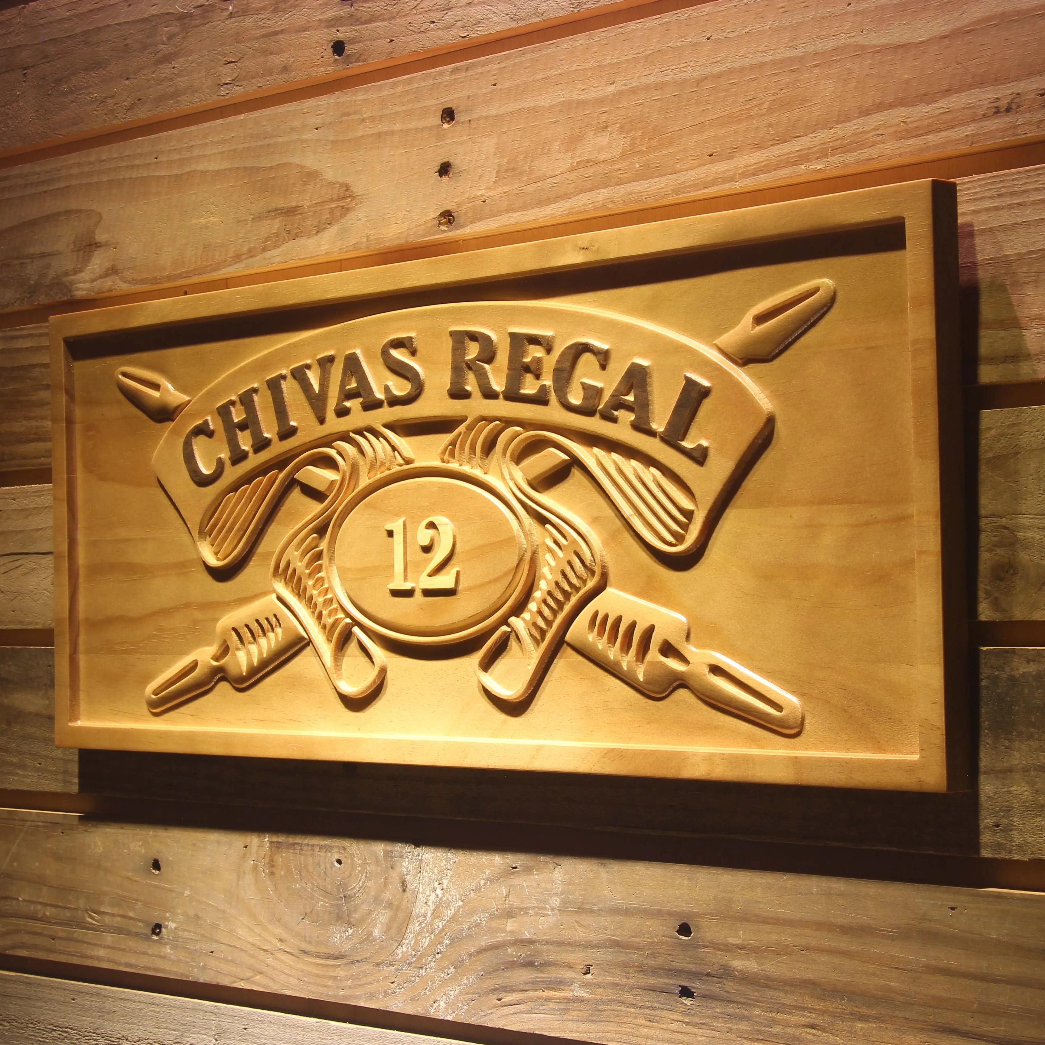 Chivas Regal 12 Whisky 3D Wooden Signs