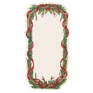 Christmas Antler Garland Table Card | 12ct