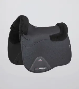 Close Contact Airtechnology Shockproof Wool Saddle Pad - Dressage Square Black/Black Wool