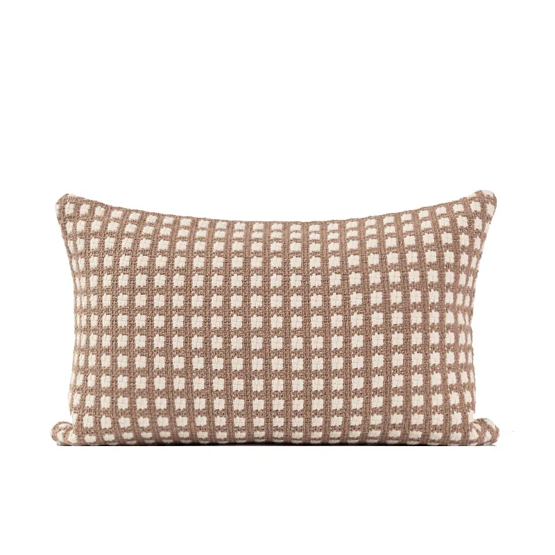 Coffee Houndstooth Pillow