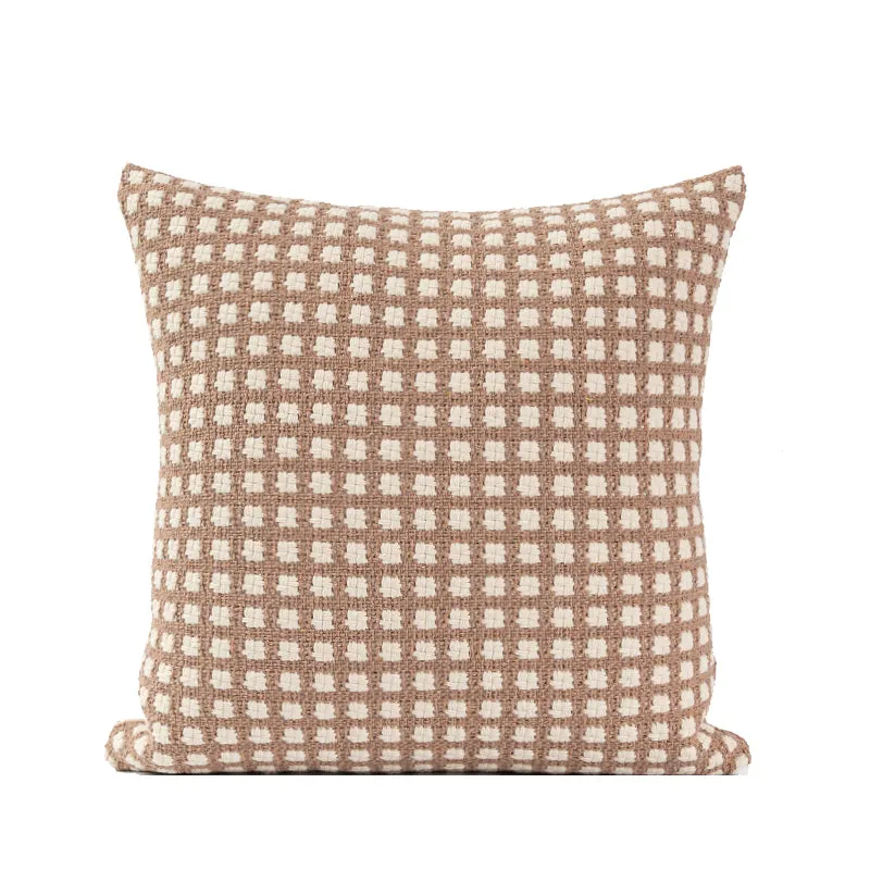 Coffee Houndstooth Pillow