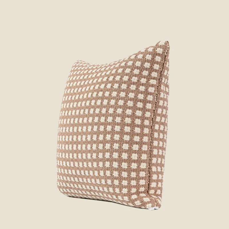 Coffee Houndstooth Pillow