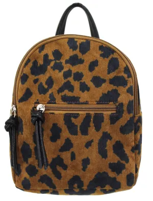 Corduroy Mikey Backpack in Leopard