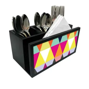 Cutlery Tissue Holder Napkin Stand -  Colorful Triangle