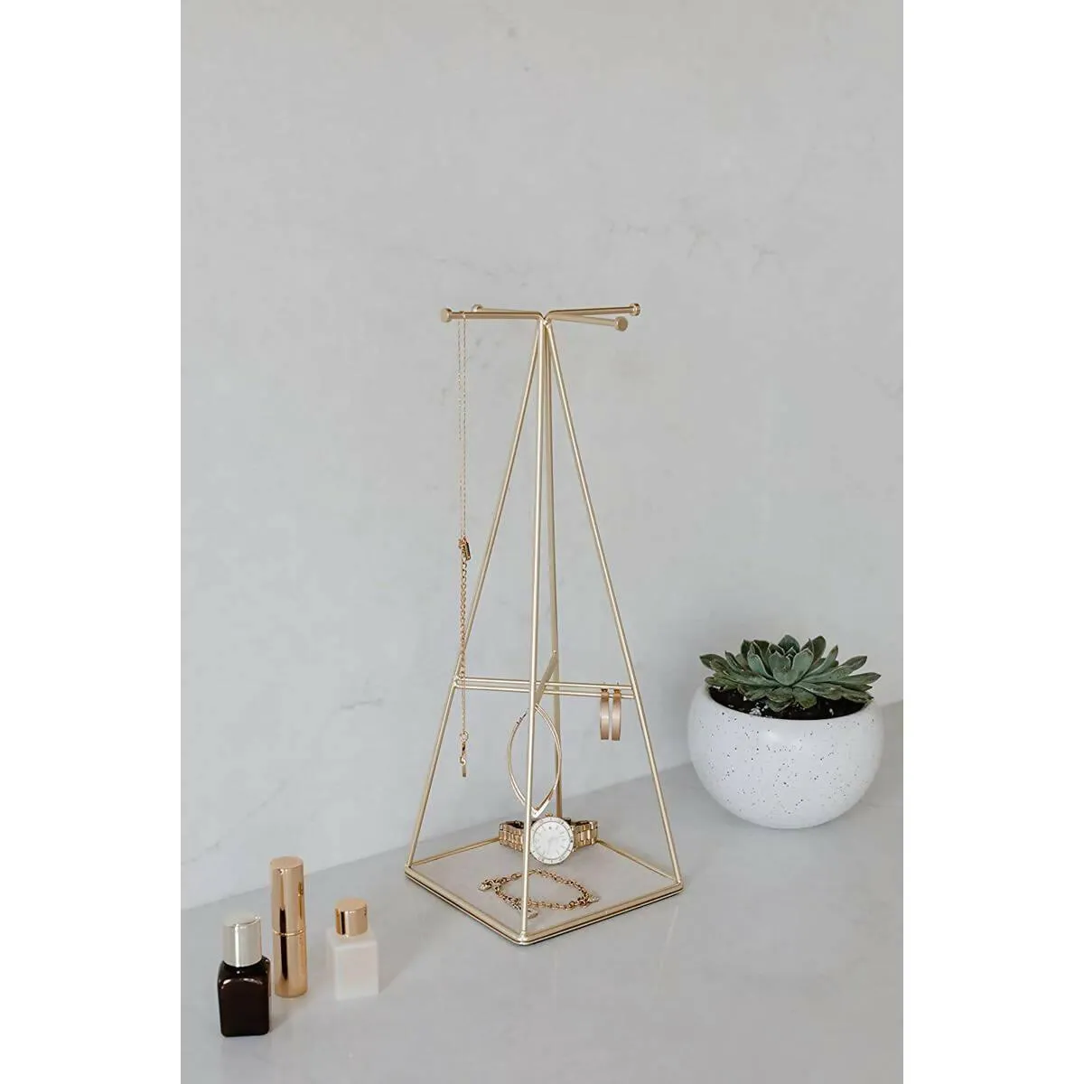 Earrings Jewelry Organizer Display Holder Stand Metal Jewelry Holder Earrings Necklace Rack Display