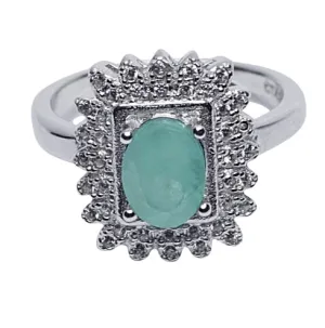 Emerald Regal Silver Ring