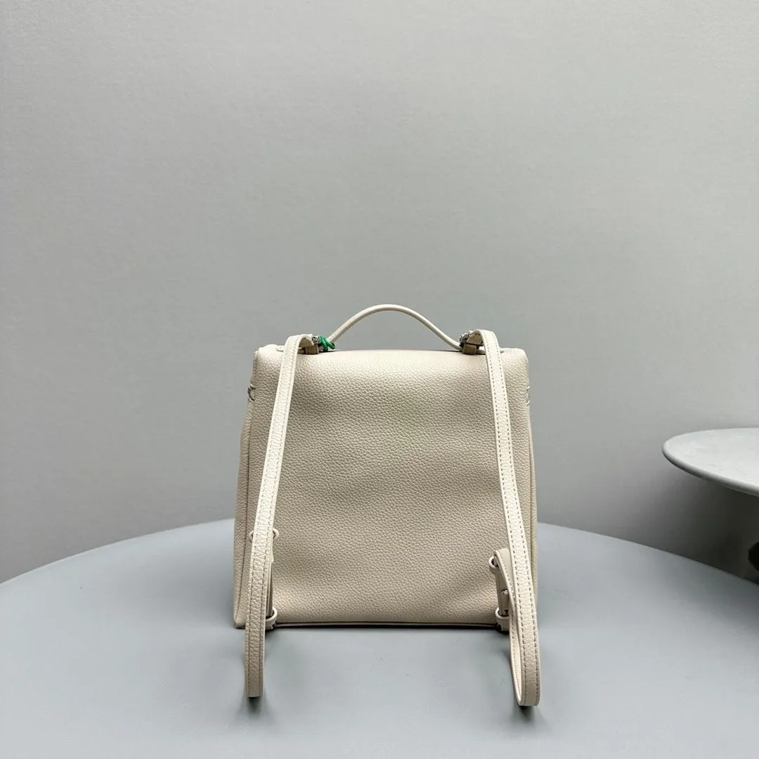 Extra Pocket Backpack 23 Beige Cowhide Shw