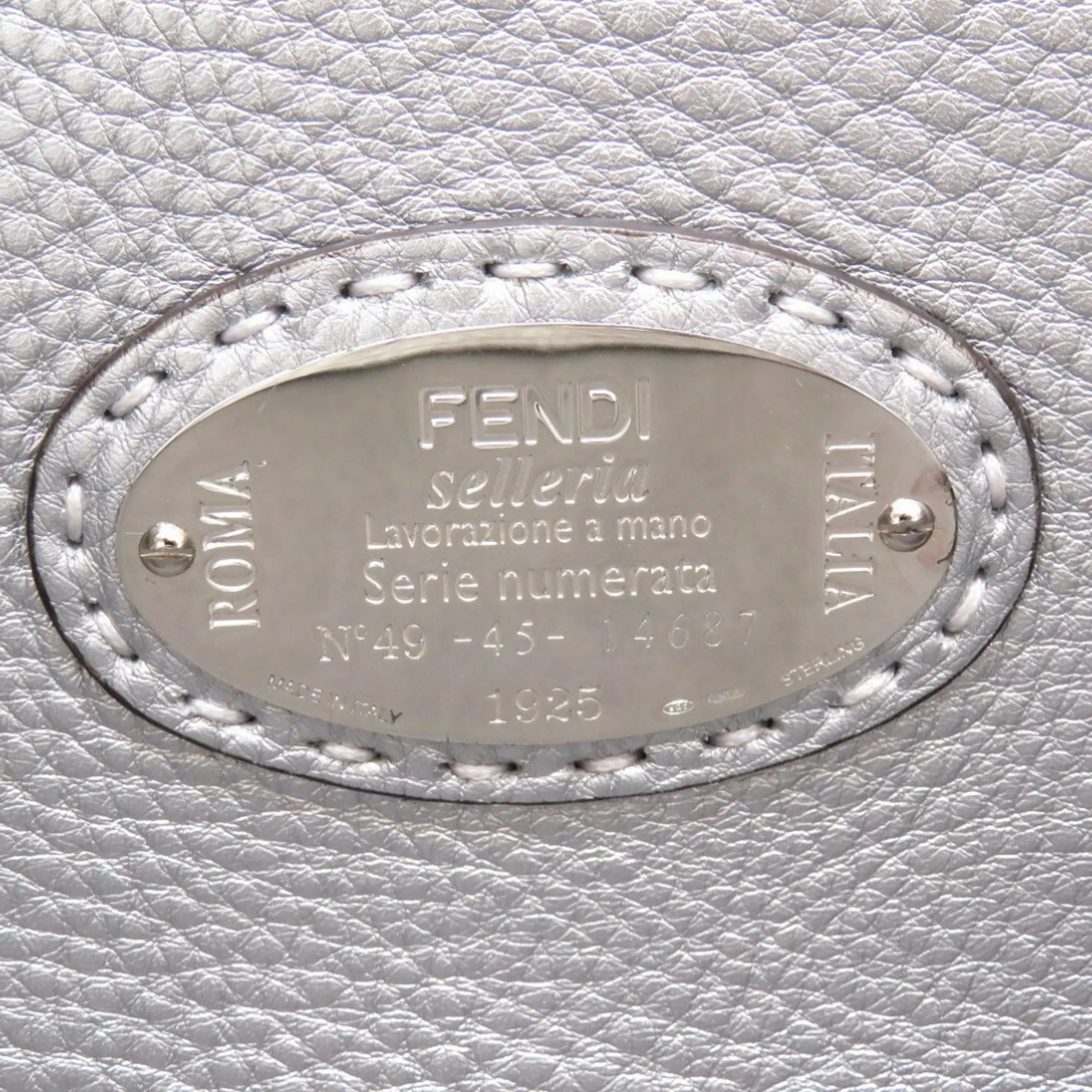 FENDI leather silver 8BH257 tote bag