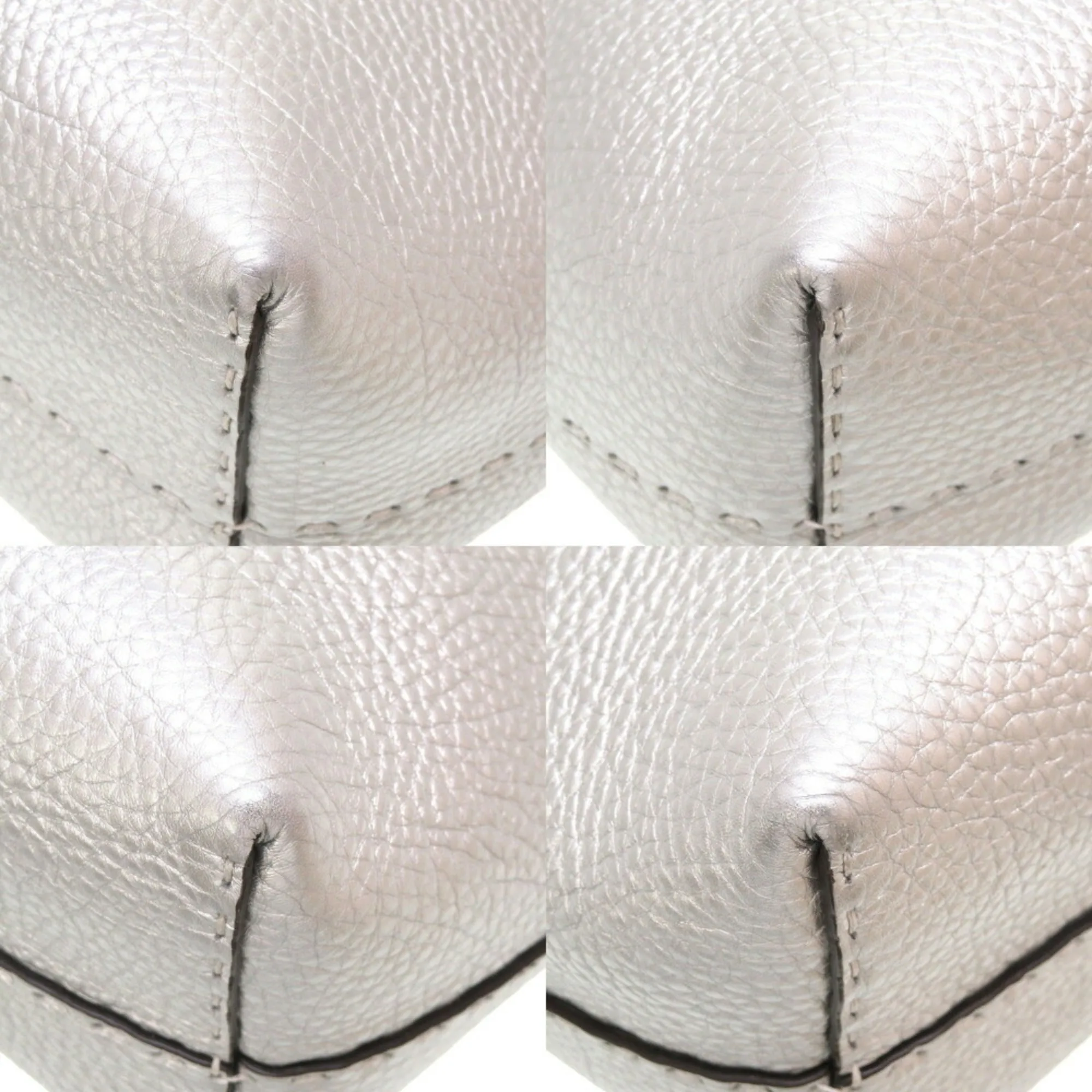 FENDI leather silver 8BH257 tote bag