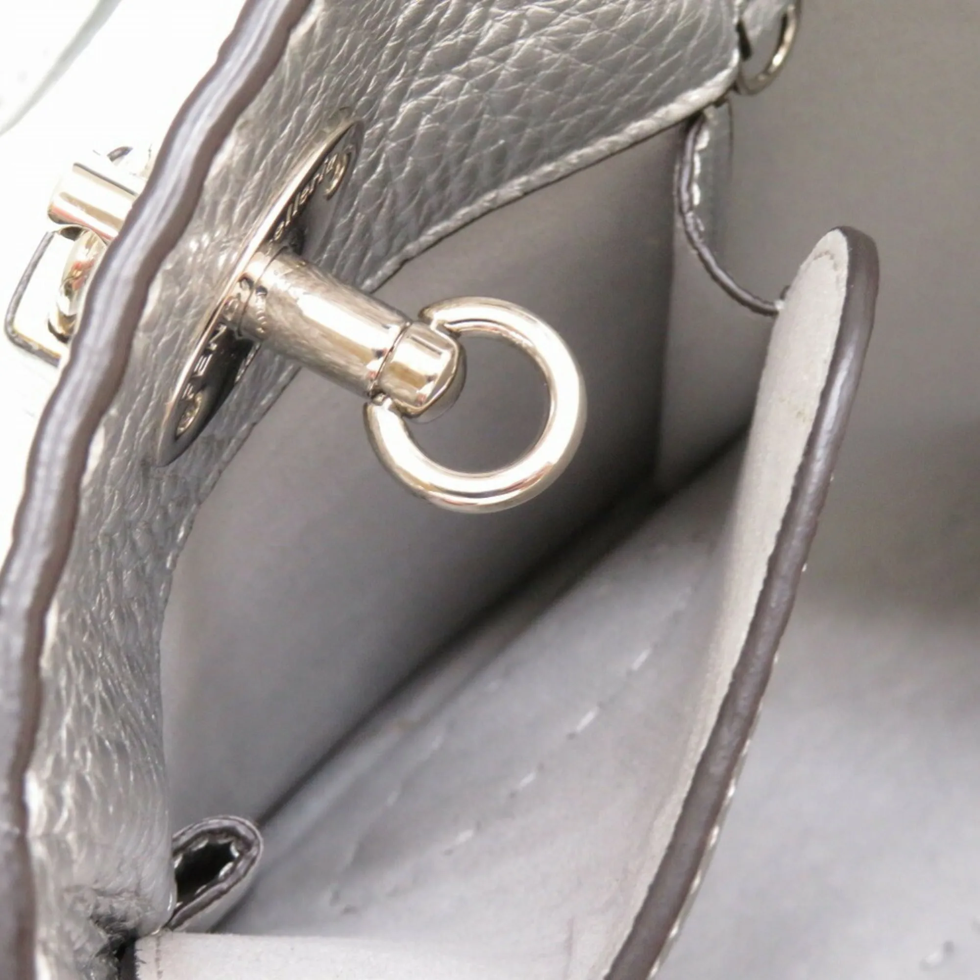 FENDI leather silver 8BH257 tote bag