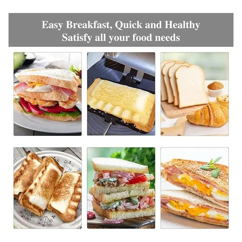 Foldable Double-Sided Non-Stick Sandwich Maker