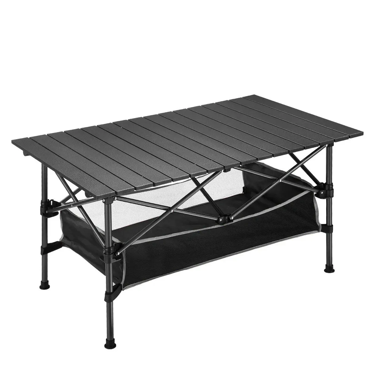 Folding Camping Table Portable Picnic Outdoor Foldable Aluminium Roll Up BBQ Desk