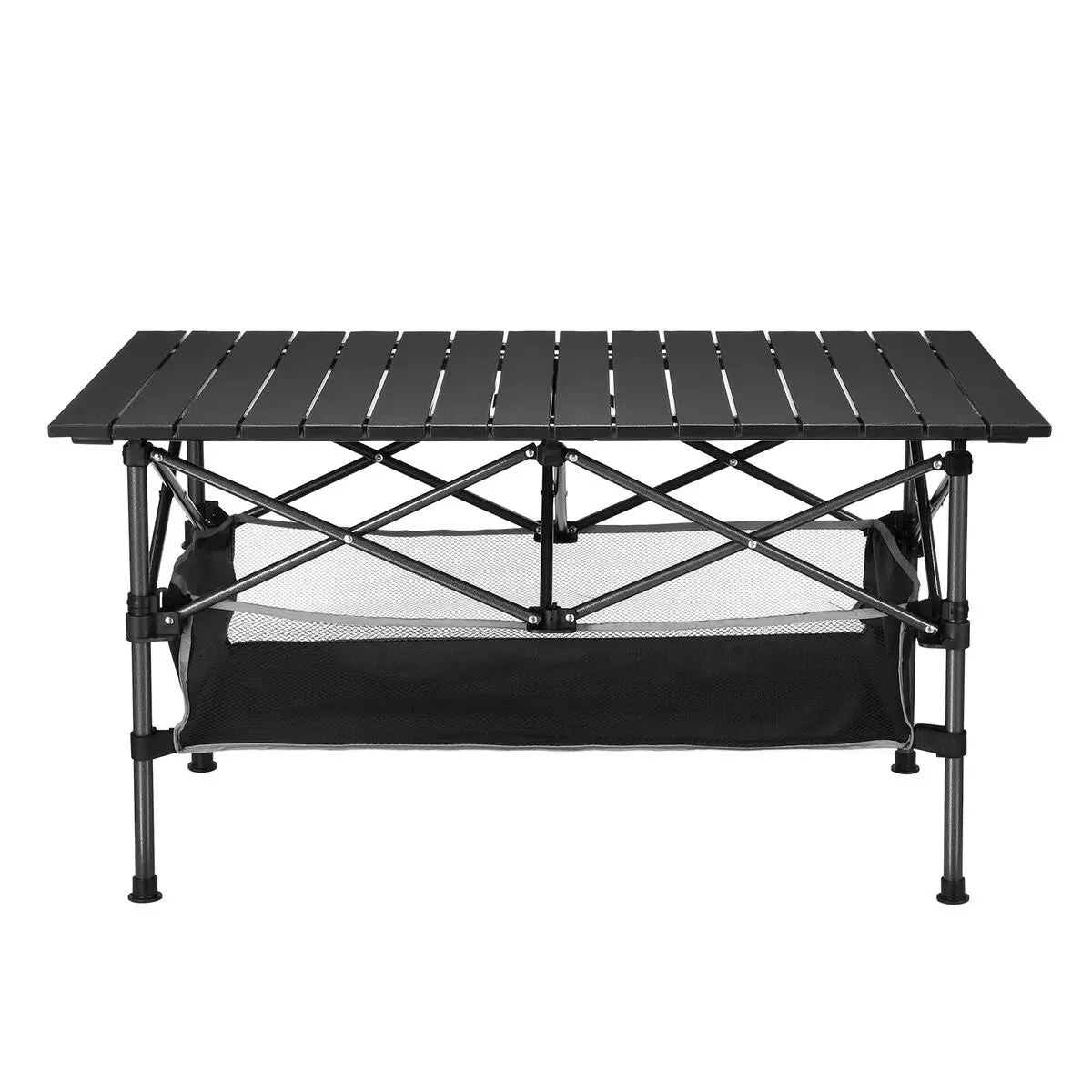 Folding Camping Table Portable Picnic Outdoor Foldable Aluminium Roll Up BBQ Desk