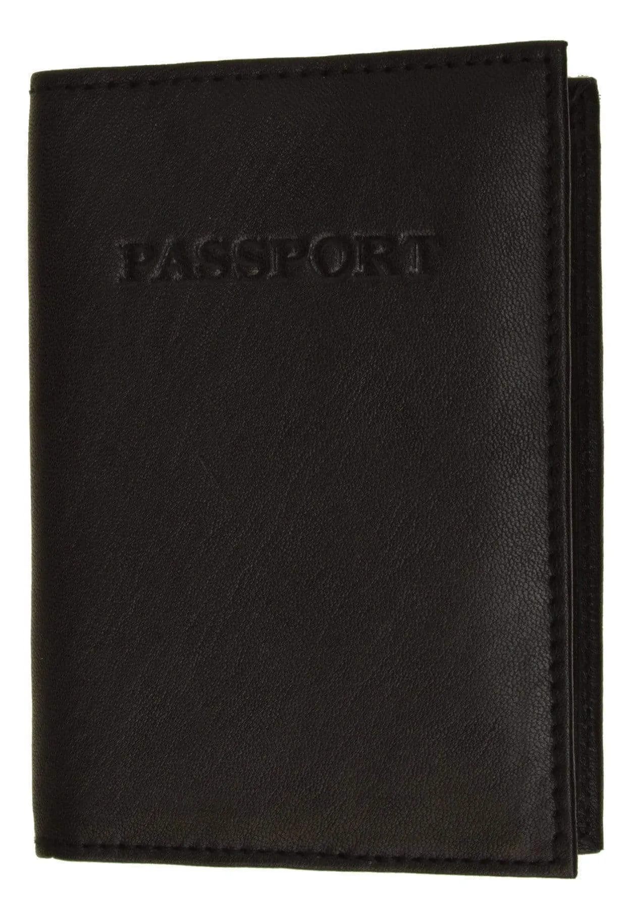 Genuine Leather Passport Cover Holder Wallet Case Travel Many Colors 601 CF BLIND (C)