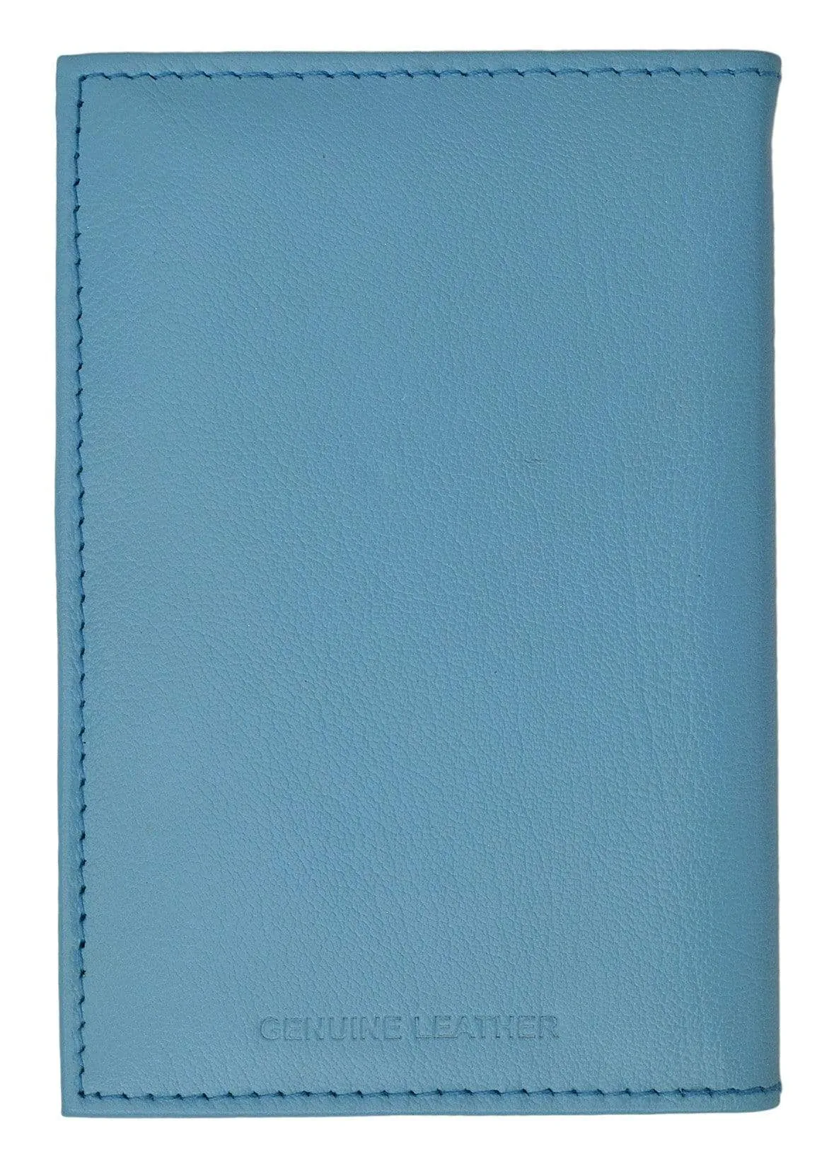 Genuine Leather Passport Cover Holder Wallet Case Travel Many Colors 601 CF BLIND (C)