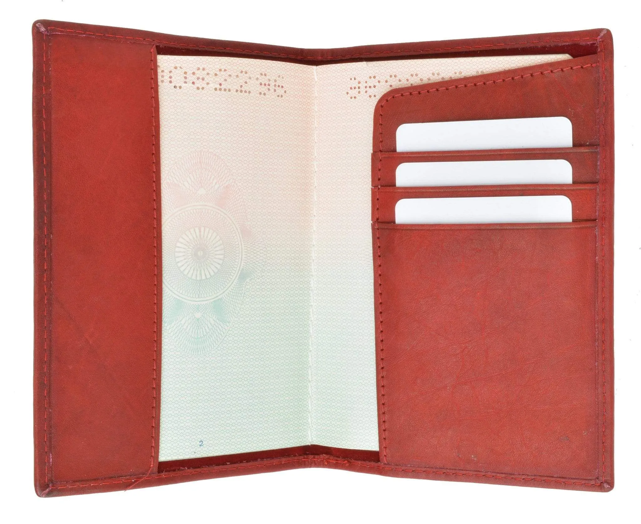 Genuine Leather Passport Cover Holder Wallet Case Travel Many Colors 601 CF BLIND (C)