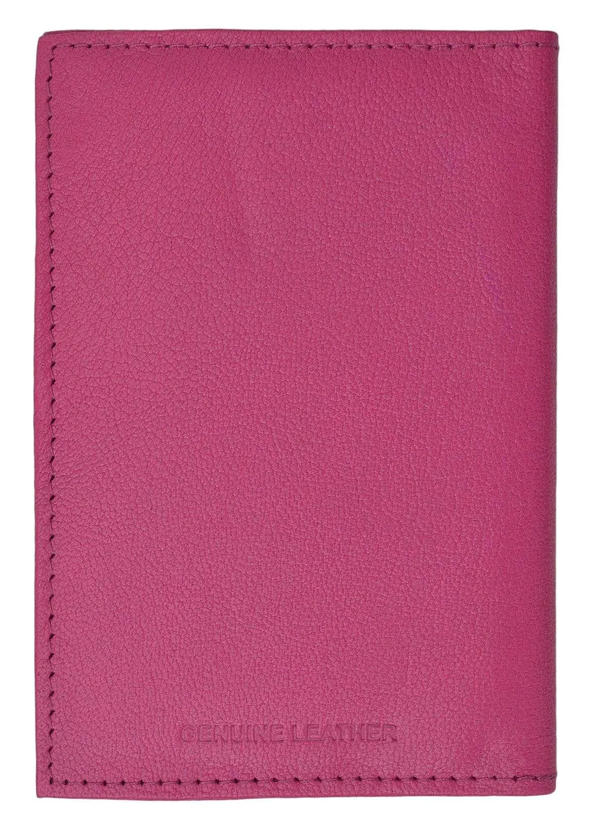 Genuine Leather Passport Cover Holder Wallet Case Travel Many Colors 601 CF BLIND (C)